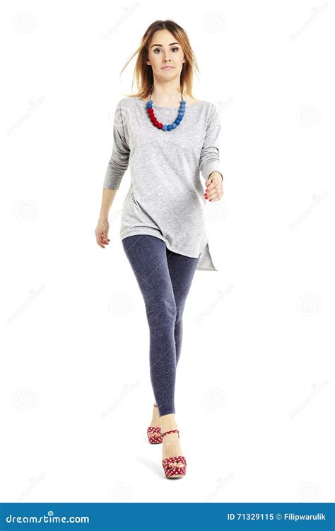 woman walking forward